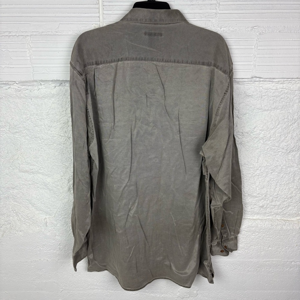 MARTIN GORDON Men's Gray Button-Up cotton silk Shirt size XL - Picture 3 of 7